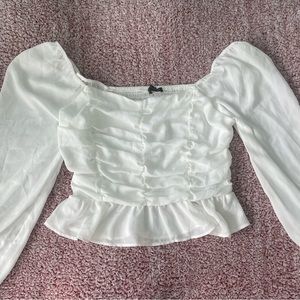 Long sleeve white top